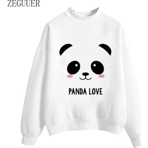Cute Panda Clown White sweatshirt Funny womens sweatshirts kawaii winter autumn korean style girl fashion clothing
