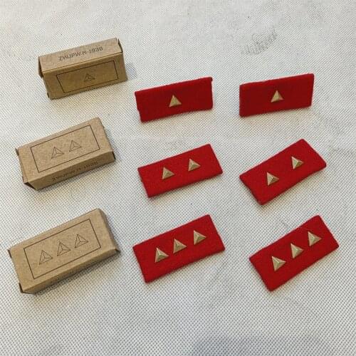 WW2 army Hand-made woolen collars for soldiers collar badge