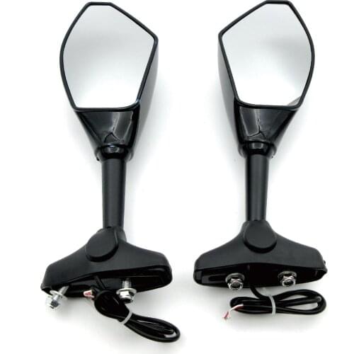 Motorcycle Rearview Mirrors LED Turn Signals Lights Modified Rearview Mirror For Honda Kawasaki Suzuki Yamaha Ducati Street Bike