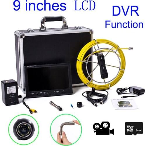 100m Cable Night Vision Long Battery 9inch Endoscope Camera Pipe Sewer Inspection Equipment IP68 Waterproof 6.5/17/23mm Lens