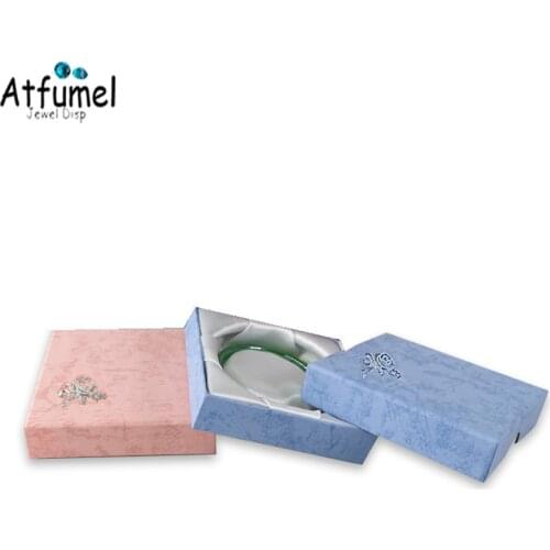 12Pcs Paper Bracelet Box Valentines Day Bracelet Gift Box Birthday Bangle Chain Jewelry Storage Package Cardboard Box