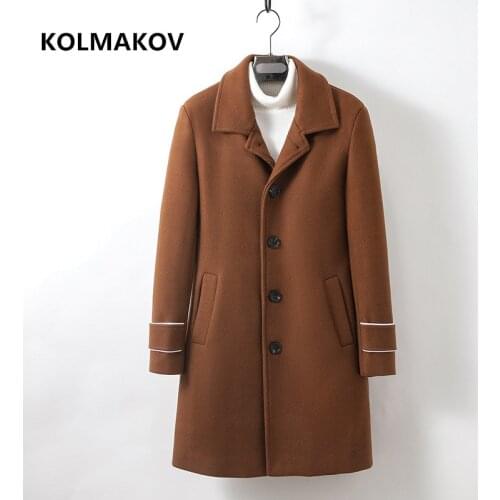 2021 Autumn winter Classic coat Long style Mens fashion Casual Trench Coat Male High quality Woollen overcoat men Jackets M-3XL