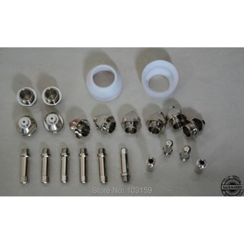 22pcs PCH-51 Nozzle 9-5631 Electrode 9-5633 Shield Cup 9-5630 Fit Thermal 3XR 4XI 5XR Air Plasma Cutter Tips Electrodes