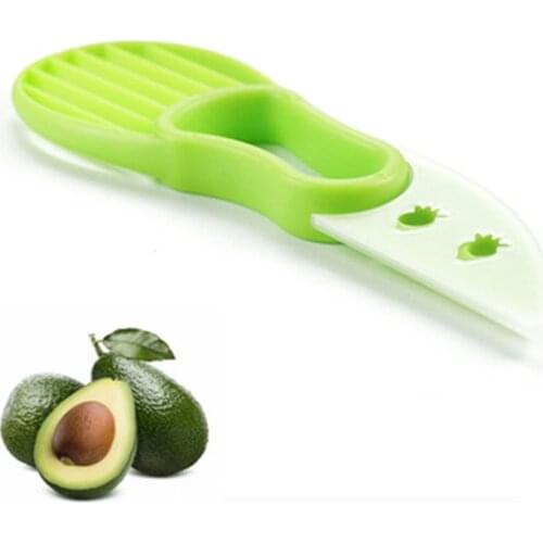 3 In 1 Avocado Slicer Shea Corer Butter Fruit Peeler Cutter Pulp Separator Plastic Knife Kitchen Vegetable Tools Home Accessory