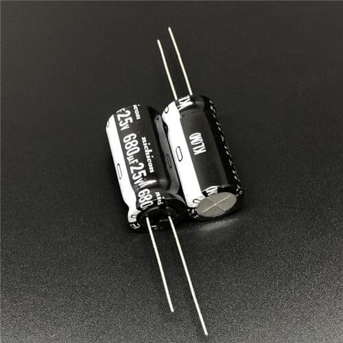 5pcs/50pcs 680uF 25V NICHICON KL 12.5x25mm 25V680uF Low Leakage Current Aluminum Electrolytic Capacitor