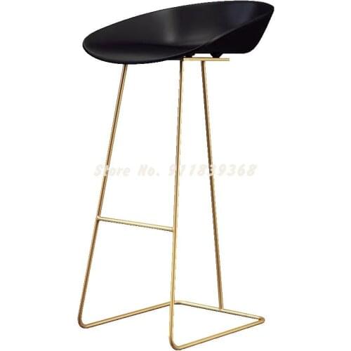 Nordic Bar Stool Leisure Bar Chair Bar Modern Simple Creative Iron Back High Stool Household Bar Stool