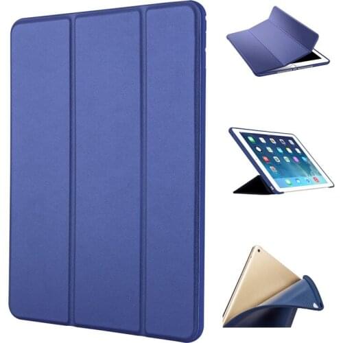 For Apple iPad Air 2 Case A1566 A1567 Silicone Soft Back PU Leather Smart Cover for iPad Air2 Case