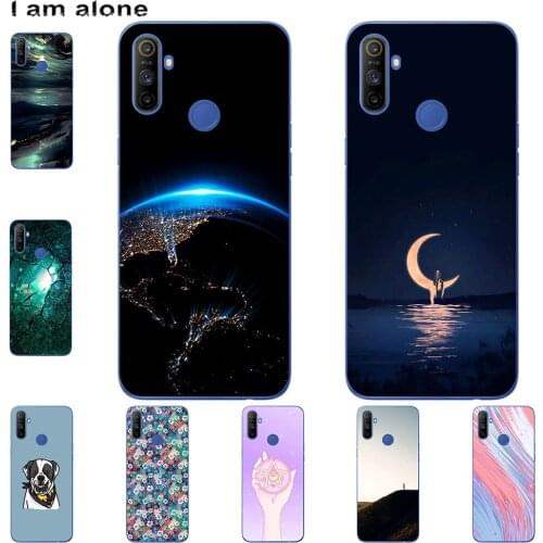 I am alone Phone Case For OPPO Realme 5 5I 5S 5 Pro 6i Global Realme C1 C2 Fashion Color Cute Cartoon Printed Paint Mobile