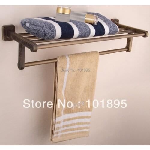Bronze Color Brass Material Double Layer Towel Bar