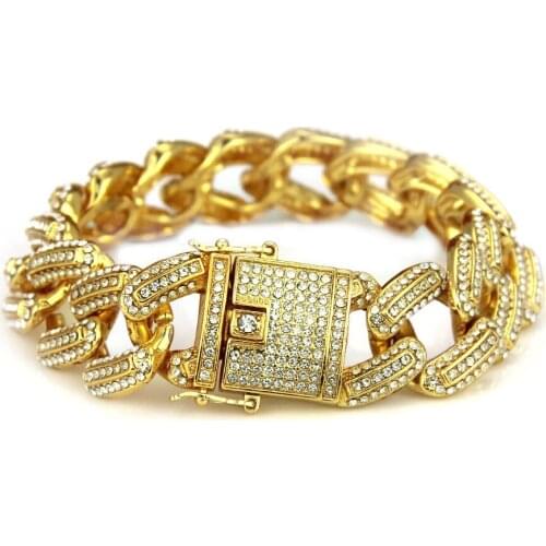 2021 2021Hip Hop Hot Selling In Europe And America With , Cool Fashion Mens Bracelets, Exaggerated Hip Hop Bracelets