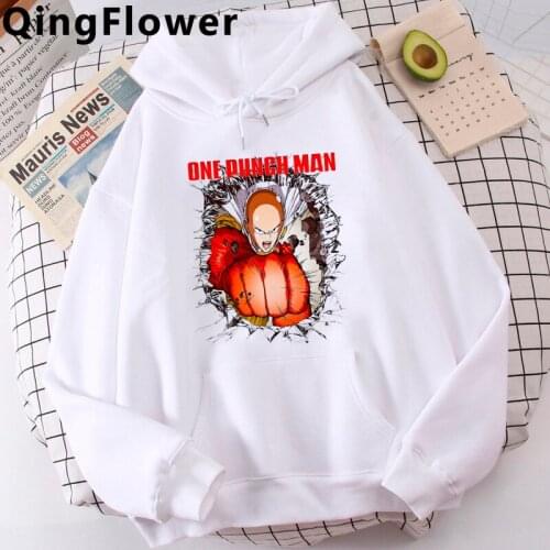 One Punch Man Saitama hoodies men Oversized anime grunge graphic men hoody hip hop