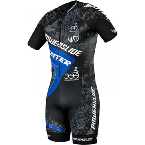 Powerslide men running suit speed inline skating jumpsuit speed skating riding roller skating jumpsuit ciclismo bicycle jumpsuit