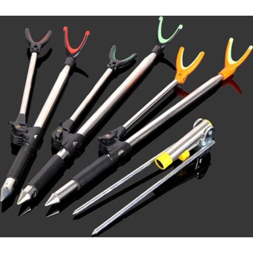 Fishing Rod Bracket Rack Pole Stand Holder Adjustable Flexible Anti-slip Stainless Steel B99