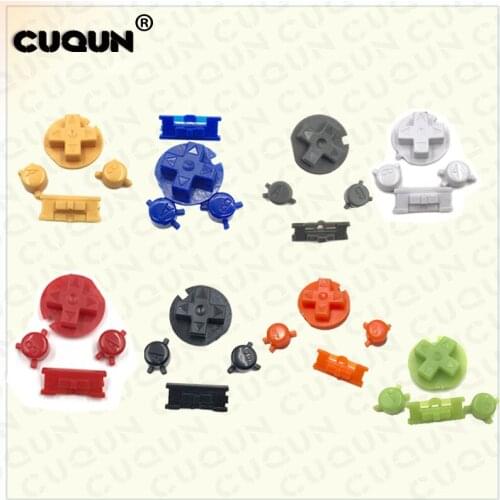 1 set Colorful buttons Keypad set replacement for Gameboy Color for GBC Game Console ON OFF Button AB Buttons D Pads replacement