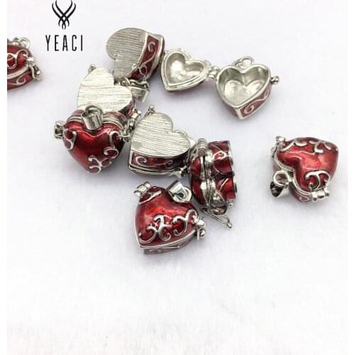 Collares Kolye For Pingente Floating Locket Necklace Wholesale Free Shipping 10pcs Hearts Lockets Charms Pendants Beads