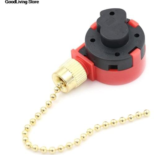1pcs High Quality Durable ZE-268S1 Switch for Home Ceiling Fan Light Lamp Replacement Parts Pull Chain Control Switches Red