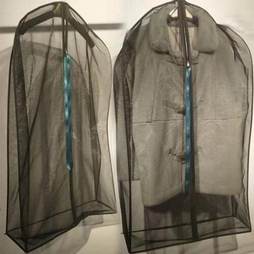 Dust cover for clothes Transparent Wardrobe Storage Bag Suit Coat Dust Cover Garment clothing Dust Cover 120 cm garment bags