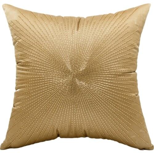 Light Luxury Cushion Cover 45x45cm Metal Button Home Decorative Throw Pillowcase Black White Patchwork Living Room Sofa Cushion