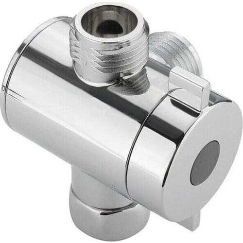 1/2 Universal Shower Water Divider Base Bathroom Shower Changeover Valve Faucet Three Way Water Segregator Bathroom Accessories