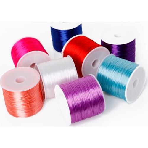 0.7mm 50m Colorful Stretchy Elastic Cord Crystal String Wire For Jewelry Making Beading Bracelet Wire Fishing Thread Rope DIY