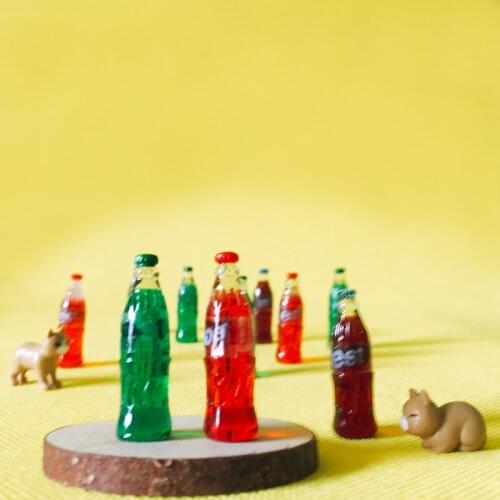10 pcs soft drinks bottles/miniatures food/dinnerware/artificial/fairy garden gnome/terrarium/bonsai/doll house decor