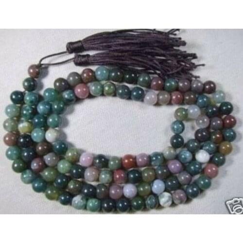 108 Tibetan Buddhist Agate jade 8mm made Prayer Beads