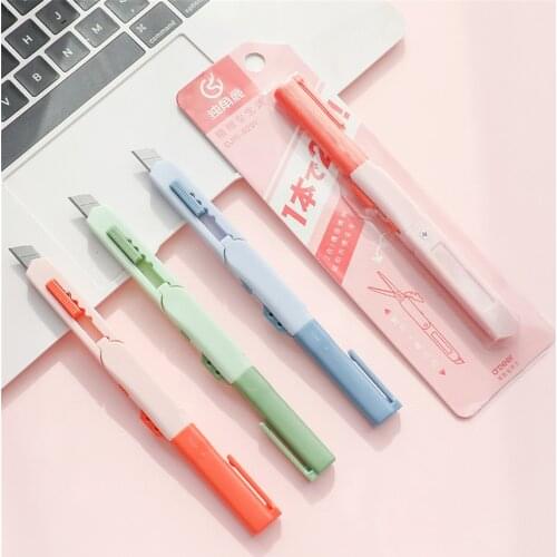2 In 1 Macaron Color Multifunctional Utility Knife Scrapbook Paper Cutter Envelope Bottle Opener Express Box Opener Mini Knife