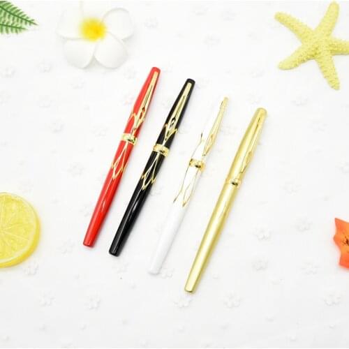 20pcs High quality fashion simple fountain pen high-end business Pen Metal Signature Fountain Pen Writing Stationery