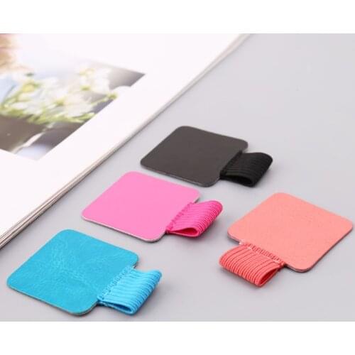 3pcs Square Self-adhesive Leather Pen Clip Pencil Elastic Loop For Notebooks Journals Clipboards Pens Holder XXUC