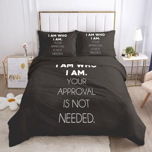 3D Bedding Set Quilt Covers Comforter Cases Bed Linen Duvet Cover Sets Full Twin Single Queen Size Letter Design Home Textile