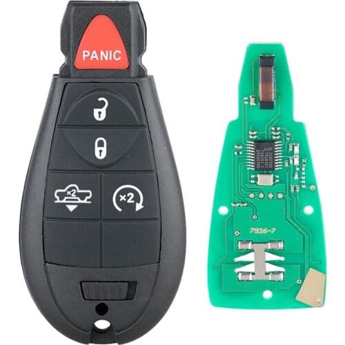 433MHz 5 Buttons Remote Car Key Fob with Chip GQ4-53T Keyless Entry Transmitter Auto Key for Dodge Ram 2013 2014 2015 2016 2017