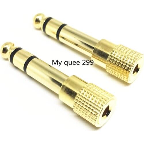 50pcs 3.5mm Female to 6.35mm Male Stereo Audio Jack Converter Adapter