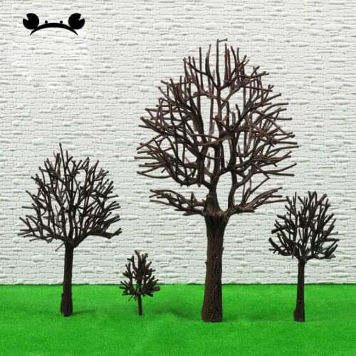 50Pcs Plastic Artificial Model Trunk Tree Tress Leafless Train Railway Scenery