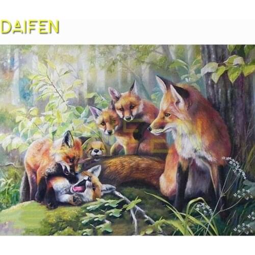 DIY 3D Diamond mosaic Fox forest Full Round Diamond embroidery Fox forest Full Square Diamond painting Cross stitch Fox forest