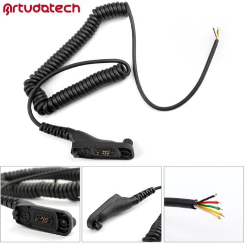 Artudatech 6 Pin 5 Wire Speaker Mic Cable For Motorola XPR6350 XPR6550 XiR P8268 P8200 DP3600 DP3601 DGP6150 APX6000 Radio