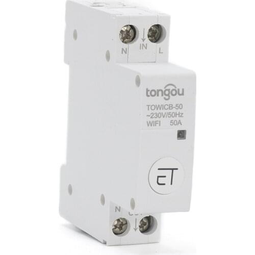 WiFi Circuit Breaker Remote Control by eWeLink APP Voice Control With Amazon Alexa Google Home 18mm Din Rail Main Switch TONGOU