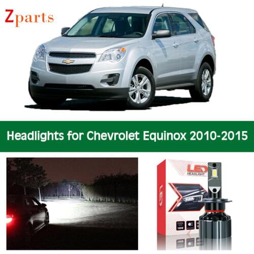 Car Bulbs For Chevrolet Equinox 2010 2011 2012 2013 2014 2015 LED Headlight Headlamp Low High Beam Canbus Auto Light Accessories