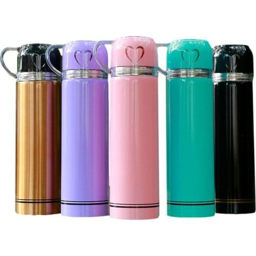 Girls/Boys Stainless Steel Water Bottle Portable Thermos Bottle Vacuum Flasks Insulated Cup High Capacity Student Tra