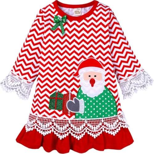 Children Dress Spring Summer Kids Clothes Fashion Christmas Toddler Baby Girls Clothing Summer Kids Tops Dress Girl