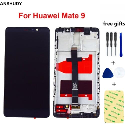 For HUAWEI Mate 9 LCD Display Touch Screen Digitizer For Mate 9 LCD With Frame Mate9 MHA-L09 MHA-L29 Replacement Free Shipping