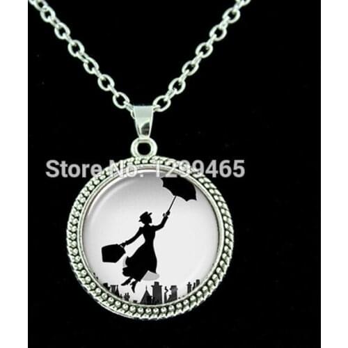 Hot sale amazing fashion alloy jewelry Mary Poppins figure pendant Mary collar choker statement Necklace N 388