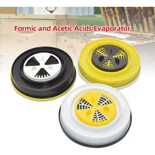 Round Adjustable Formic and Acetic Acid Dispenser Formic Acid Evaporator for Beehive Mite Killing Beekeeping Tool