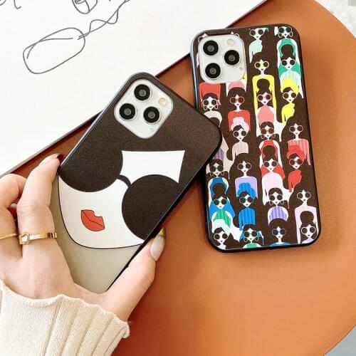 Cool Girls Cases for iPhone 12 11 Pro Max 7 6 6s 8 Plus SE 2020 Mini Full Cover Soft TPU PC Shockproof Couples X XR XS Max Cases
