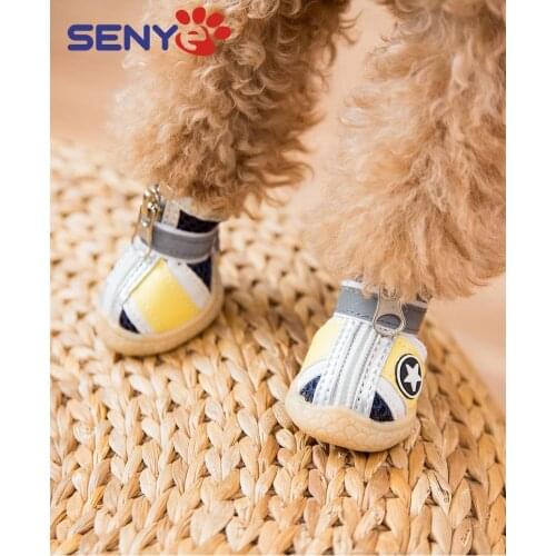 Summer Dog Shoes Breathable Anti-Slip Comfortable Fashionable And Cool Soft-soled Pet Sandals For All Seasons