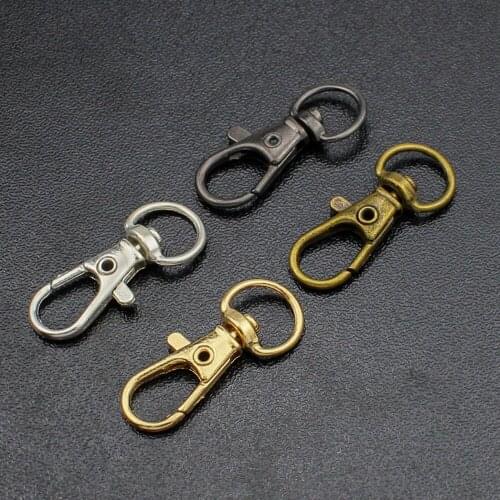 100Pcs 3.1CM Bags Strap Metal Buckles Trigger Snap Hook Lobster Swivel Dog Buckle Key Chain Hardware Accessories
