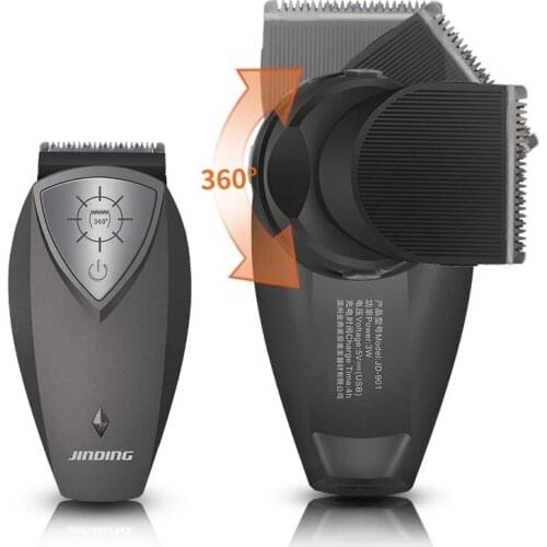 Mens Electric Hair Clippers USB Rechargeable Hair Trimmers Rotary Cutter Head Cordless Hair Cutting Machine Barbershop Tools