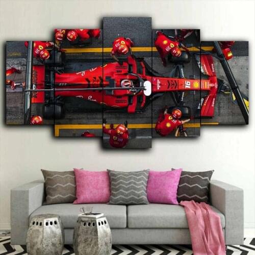 5 Piece Diamond Painting Wall Art F1 sport cars Diamond Embroidery Home Decor Pictures 5 panel Multi-Picture Living Room