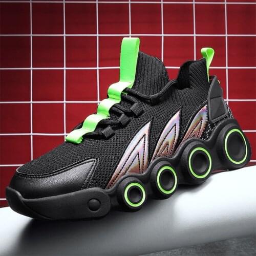 Fall new mens shoes breathable mesh wheels mens sports shoes fashion casual shoes lace-up wear-resistant running shoes