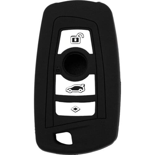 Durable Silicone Rubber Car Key Cover Case 3 Button Car Key Case Shell Cover Keychain Car-stying for Bmw X3 X5 X7 Z4