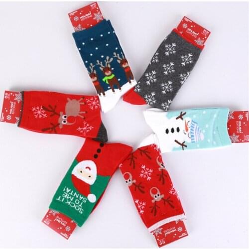 Christmas Socks Noel 1 pair of Santa Claus Cotton Snowman Christmas Decorations for Home Christmas Gifts New Year Gift 2021